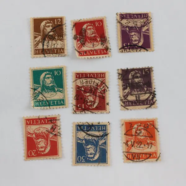 Lot Of 29 Switzerland William Tell Stamps 1914-1934 Used