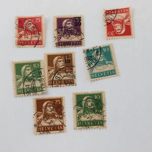 Lot Of 29 Switzerland William Tell Stamps 1914-1934 Used