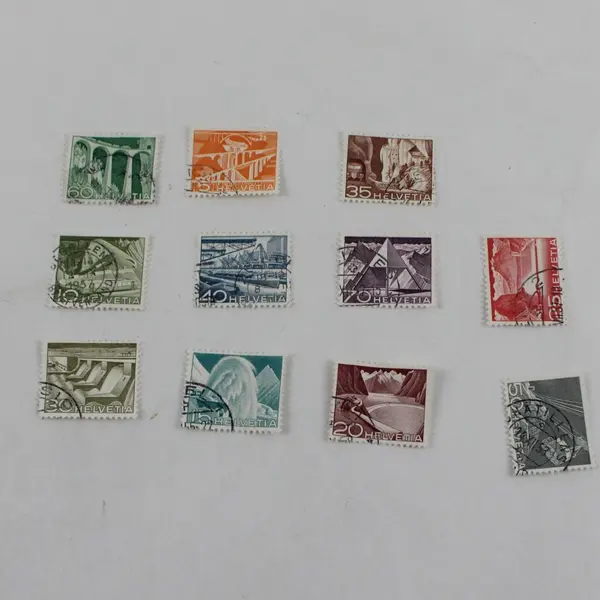 Lot Of 11 Switzerland 1949 Infrastructure Stamps SC #329-39 Used