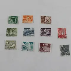 Lot Of 11 Switzerland 1949 Infrastructure Stamps SC #329-39 Used