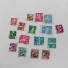 Lot Of 16 Switzerland Mixed Stamps 1930s-1960s Used