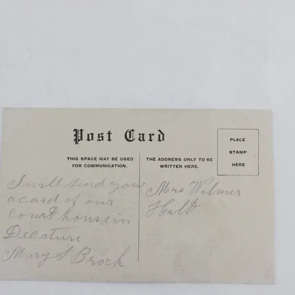 Vintage Macon County Court House Decatur Illinois Litho Postcard