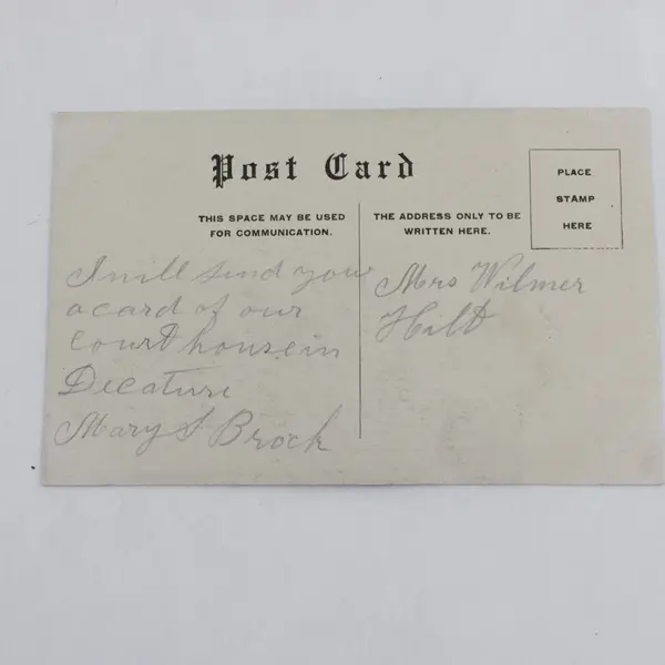 Vintage Macon County Court House Decatur Illinois Litho Postcard