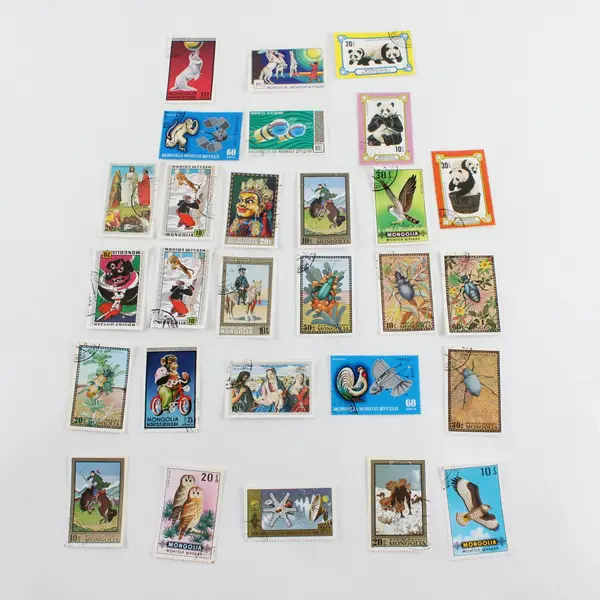 Lot of 28 Mongolia Commemorative CTO Canceled Stamps