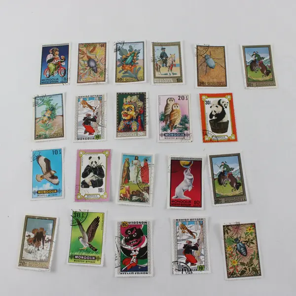 Lot of 28 Mongolia Commemorative CTO Canceled Stamps