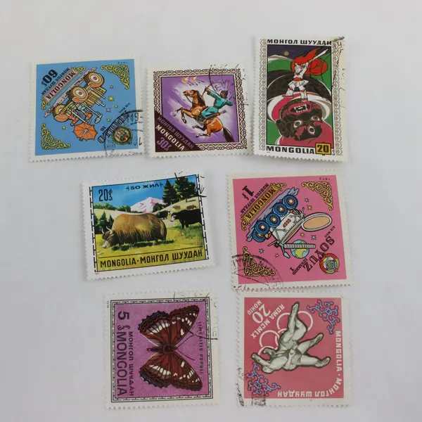 Lot Of 26 Mongolia Mixed Commemorative Stamps Mint Hinged CTO