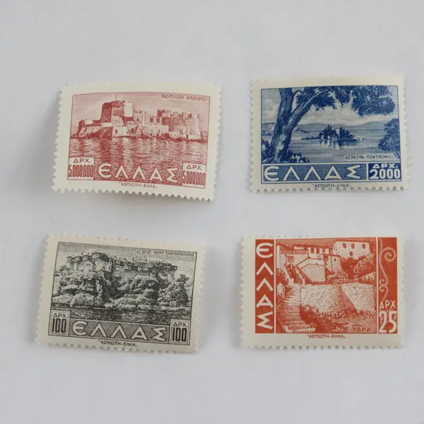 Set Of 18 Greece Landscapes Stamps 1940s SC #437-54 Mint Never Hinged