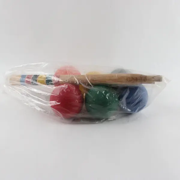 Halex 9-Wicket Croquet Set 6 Mallets 9 Metal Wickets/Hoops 6 Balls Stakes