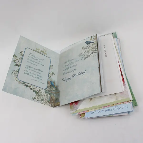 Lot of 15 Bird-Themed Birthday Cards with Envelopes UNUSED