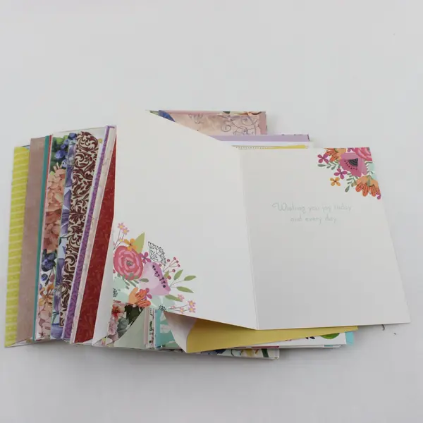 Lot of 34 Floral-Themed Birthday Cards with Envelopes UNUSED