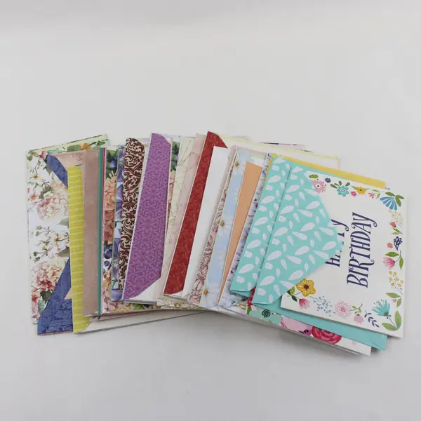Lot of 34 Floral-Themed Birthday Cards with Envelopes UNUSED