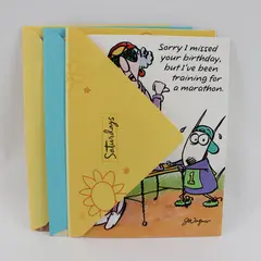 Lot of 3 Hallmark Funny Birthday Cards with Envelopes UNUSED