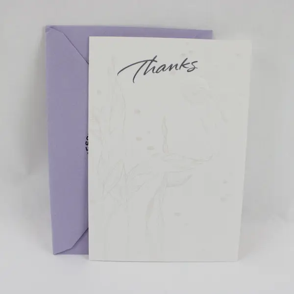 Hallmark Expressions Ocean Fish-Themed Embossed Thank You Card UNUSED
