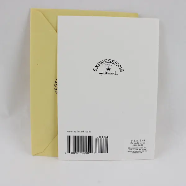 Hallmark Expressions Heartfelt Birthday Card Gold Foil with Envelope UNUSED