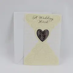 Hallmark Expressions Metallic Foil Wedding Card with Envelope UNUSED