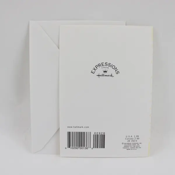 Hallmark Expressions Metallic Foil Wedding Card with Envelope UNUSED