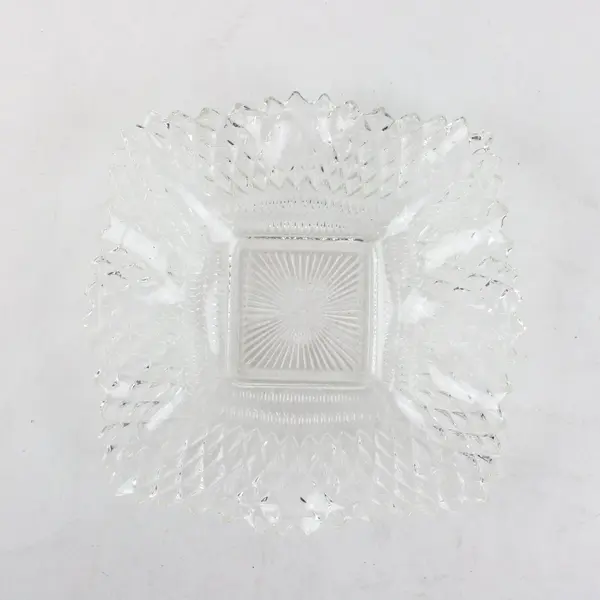 Unbranded Glass Geometric Decorative Dish