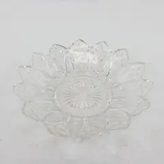 Decorative Glass Dish in Flower Petal Pattern