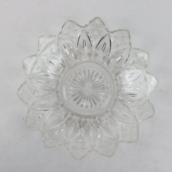 Decorative Glass Dish in Flower Petal Pattern