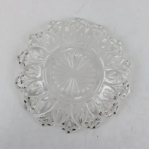 Decorative Glass Dish in Flower Petal Pattern