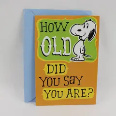 Hallmark Peanuts Snoopy Funny Birthday Card UNUSED