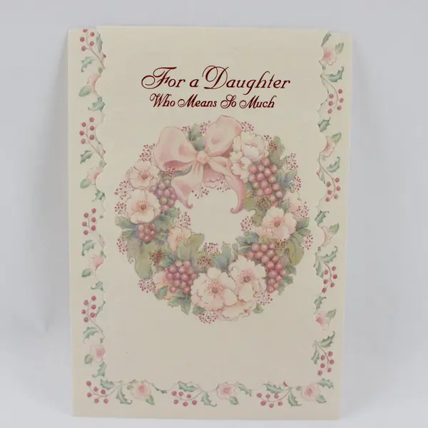 Vintage Celebrations by Gibson Christmas Card for Daughter No Envelope UNUSED