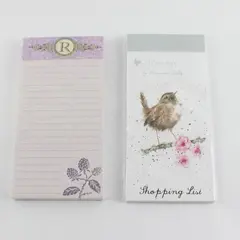Lot 2 Magnetic Lined Note Pads New Wrendale Hannah Dale Punch Studio Bird R