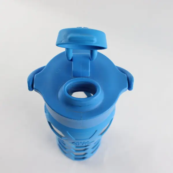 Lifefactory Blue Silicone Glass Water Bottle 20 oz