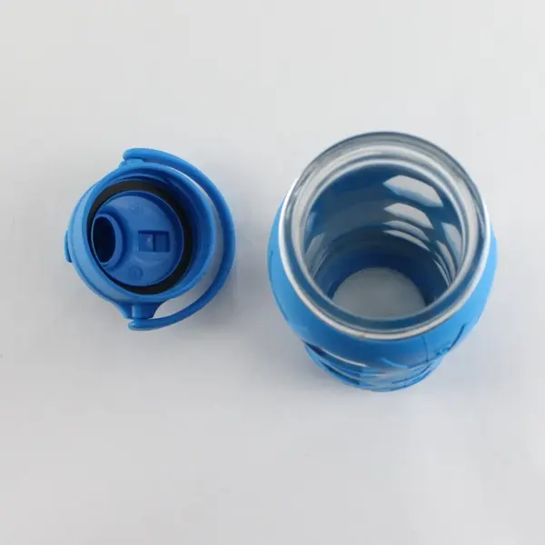 Lifefactory Blue Silicone Glass Water Bottle 20 oz