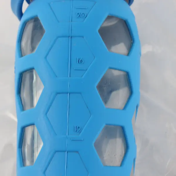 Lifefactory Blue Silicone Glass Water Bottle 20 oz