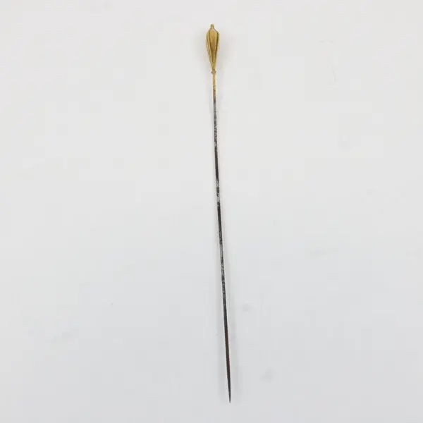 Vintage Gold-Tone Finial Hatpin 9" FLAWED