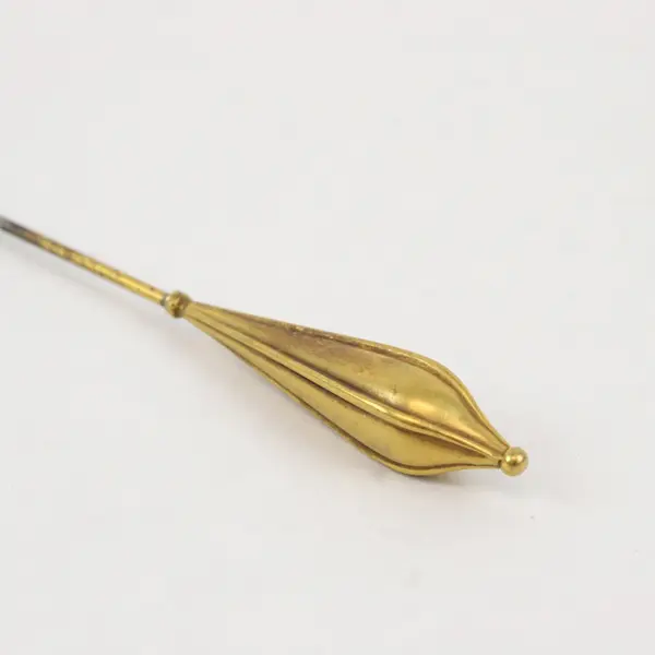 Vintage Gold-Tone Finial Hatpin 9" FLAWED