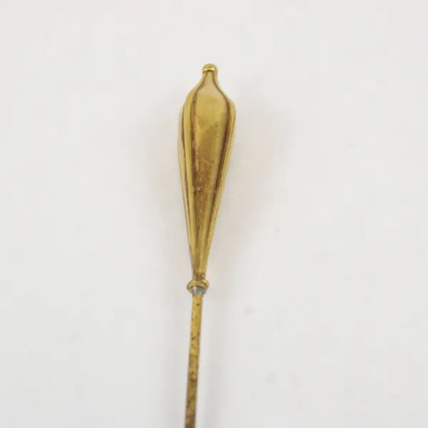 Vintage Gold-Tone Finial Hatpin 9" FLAWED