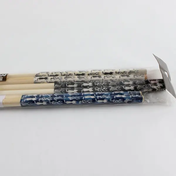 Daiso Industries 3 Pairs Cat Design Japanese Cooking Chopsticks New Pack