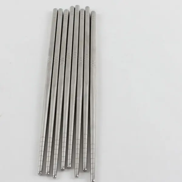 Lot of 8 Stainless Steel Metal Chopsticks Good Condition 8.12 inches
