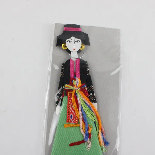 Vietnamese Muong Ethnic Costume Paper Bookmark Souvenir New