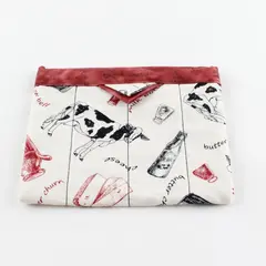 Microwave Potato Bag w/Dairy-Related Items Design, Quilted Handmade