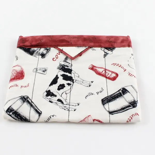 Microwave Potato Bag w/Dairy-Related Items Design, Quilted Handmade