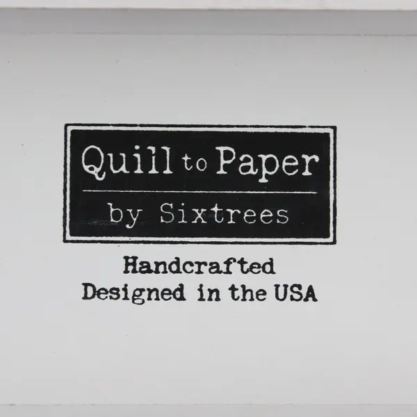 Small White Wooden Rustic Box Sign Quote "Never Give Up" Sixtrees Brand USA