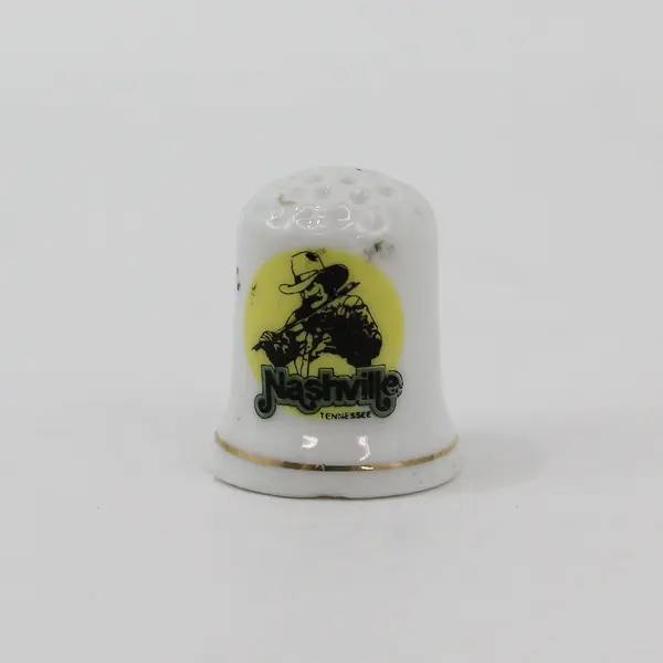4 Travel Souvenir Ceramic Thimbles  Hawaii, Nashville, New Mexico