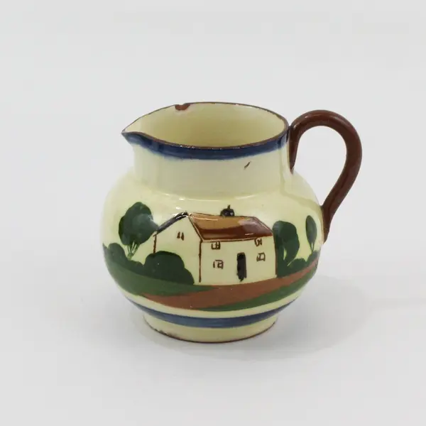 Vintage Watcombe Devon Motto Teapot Creamer Salt And Pepper Shaker Set