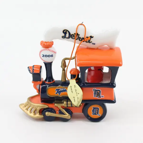 2006 Danbury Mint Detroit Tigers Holiday Express Christmas Locomotive Ornament