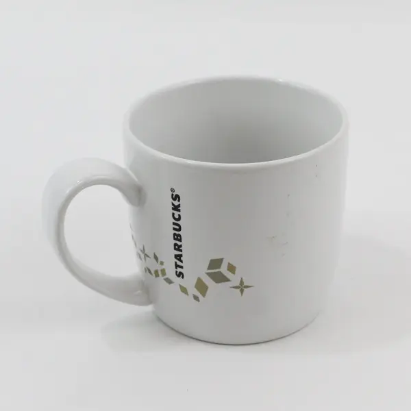 2013 Holiday Starbucks Coffee Mug 14 oz Mermaid White Green Siren Logo Gold