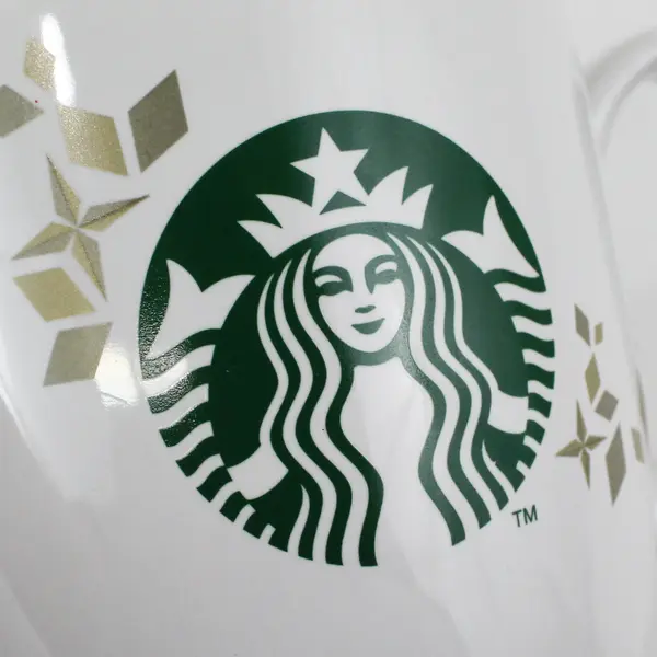 2013 Holiday Starbucks Coffee Mug 14 oz Mermaid White Green Siren Logo Gold