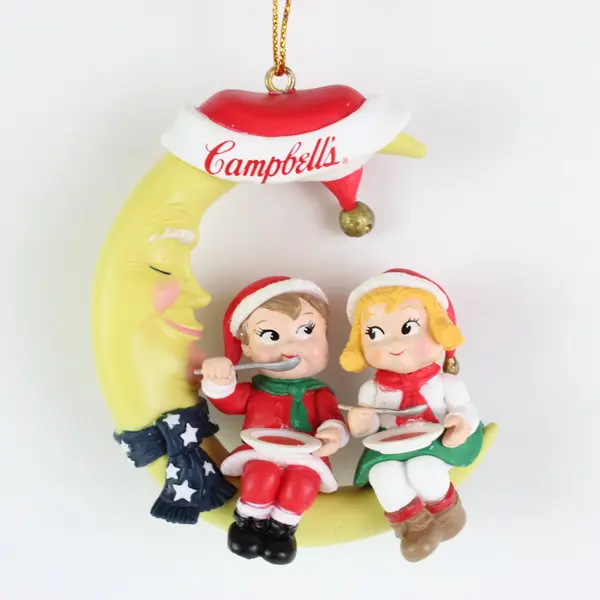 1995 Campbell's Kids Crescent Moon Ornament Vintage Holiday Collectible
