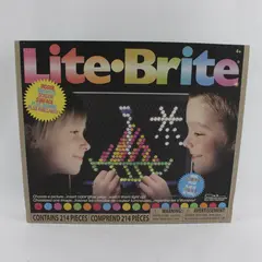 Lite-Brite Battery Operated Set 200+ Pegs Tested Working