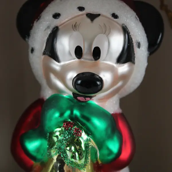 Vintage 2000 Energizer Disney Mickey Mouse Blown Glass Christmas Ornament