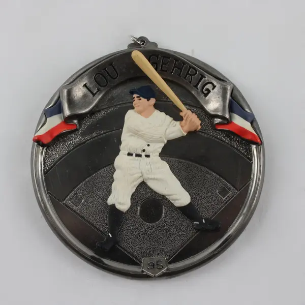 Lot of 3 Hallmark Keepsake Baseball Heroes Ornaments Ruth Paige Gehrig