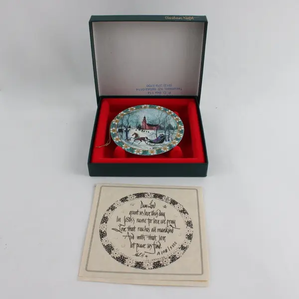 Christmas Night Anna Perenna Mini Collector Plate COA New