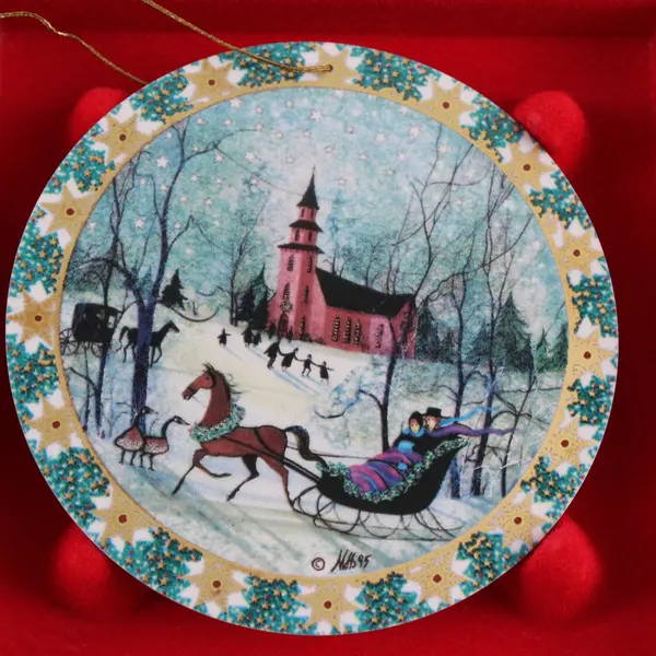 Christmas Night Anna Perenna Mini Collector Plate COA New
